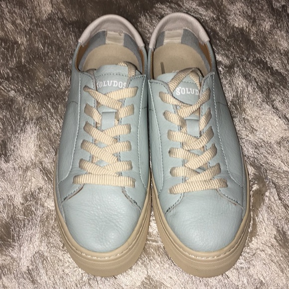 EUC Women's Platform Soludos Sneakers Baby Blue “air” Ibiza Size 7.5 - Picture 2 of 4